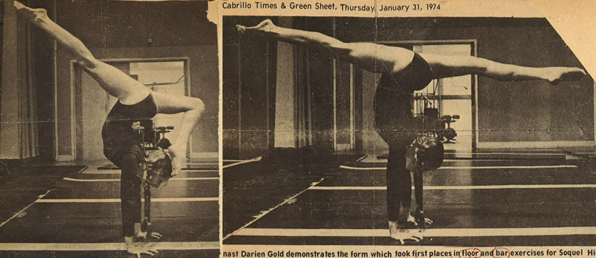 Darien Gold Timeline – Gymnast Article Newspaper 1974 – DARIEN GOLD – PILATES EXPERT