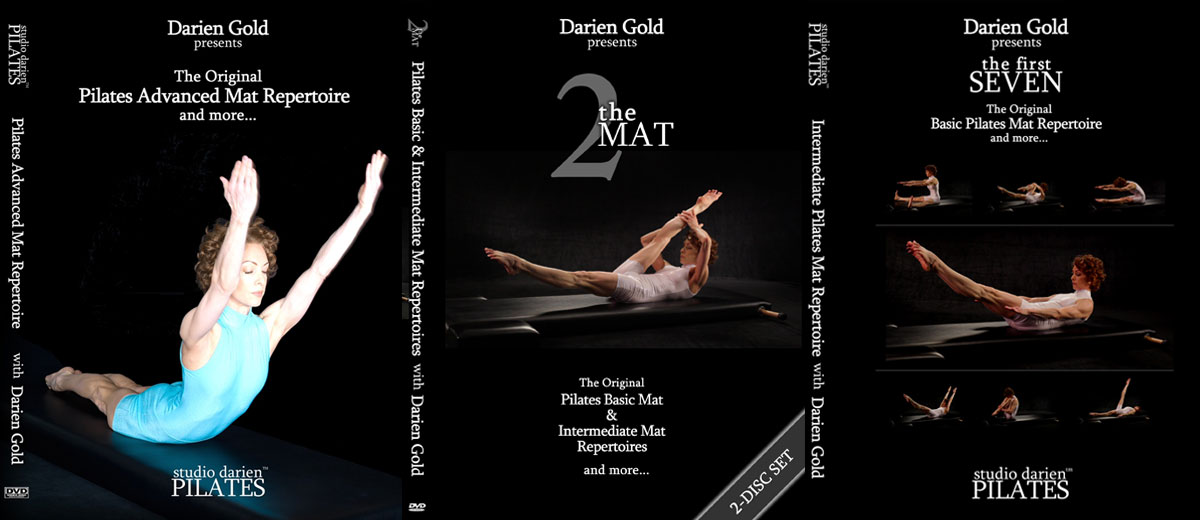 Pilates DVDs Cover Collage Pilates Advanced Mat Pilates Intermediate Mat The First Seven Traditional Repertoires – DARIEN GOLD œ PILATES EXPERT